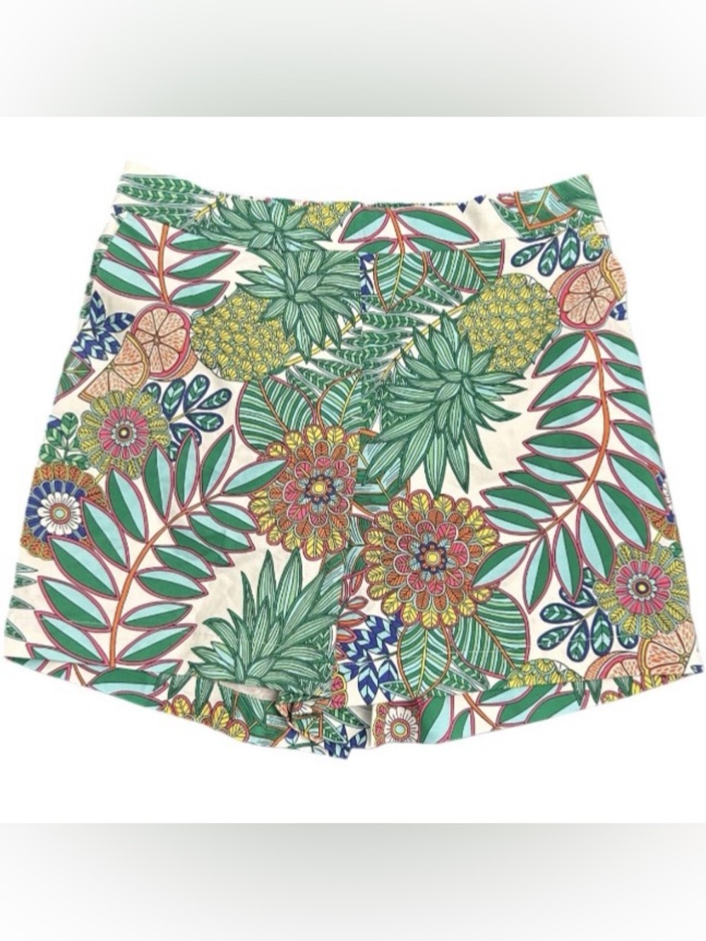 Boden Danby Pull On Shorts Womens 6 Tropical Paradise Jungle Preppy 30” Waist